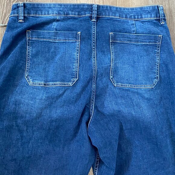 Liz Claiborne Womens Straight Leg Ankle Jeans Size 18 Medium Denim Blue Cotton - Picture 5 of 5